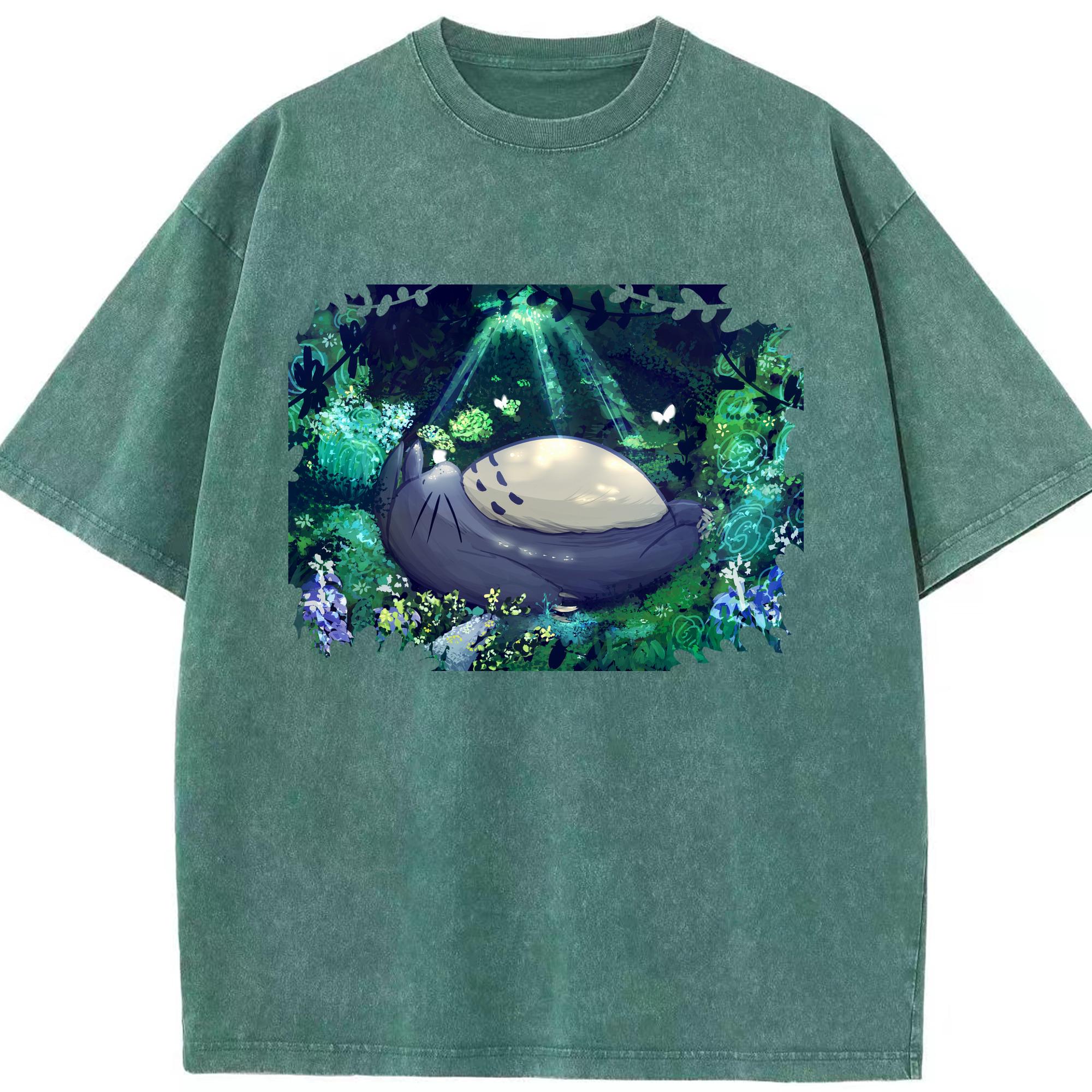 （画像用） となりのトトロ 草壁メイ 草壁サツキ My Neighbor Totoro Satsuki Kusakabe Mei Kusakabe 綿100% ヴィンテージ風 半袖Tシャツ（フロントプリント）